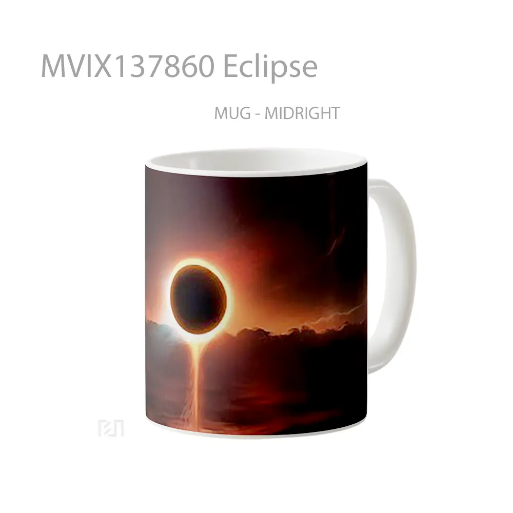 Mug Eclipse Gelas Keramik Unik - All-side / Desain