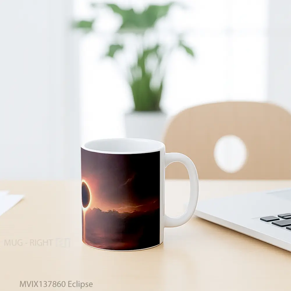 Mug Eclipse Gelas Keramik Unik - All-side / Desain