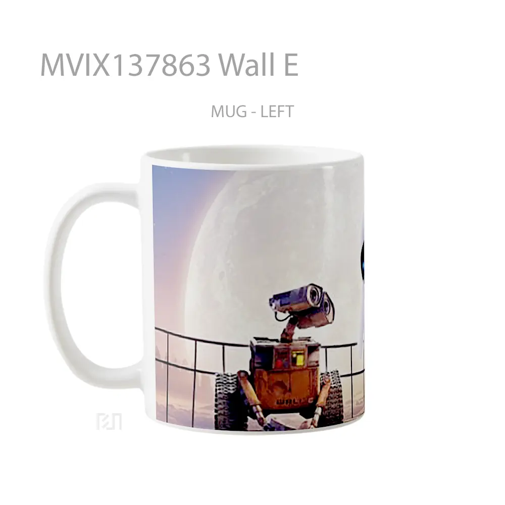 Mug Wall E Gelas Keramik Unik - All-side / Desain