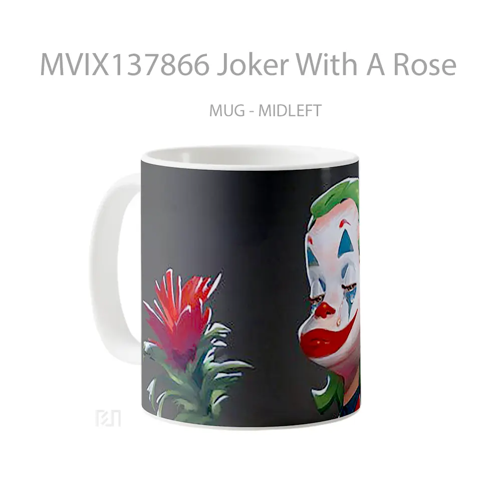 Mug Joker With A Rose Gelas Superhero - All-side / Desain