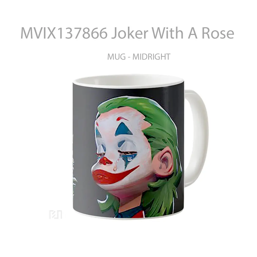 Mug Joker With A Rose Gelas Superhero - All-side / Desain