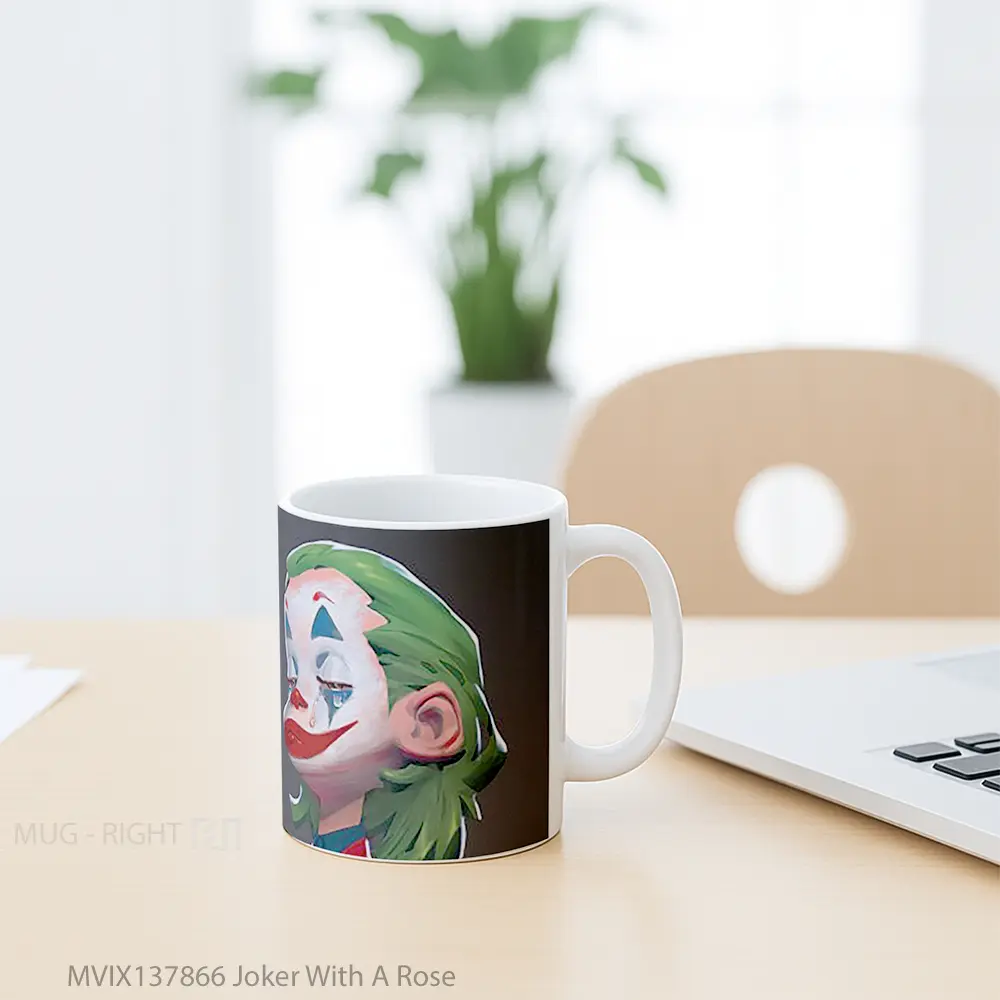 Mug Joker With A Rose Gelas Superhero - All-side / Desain