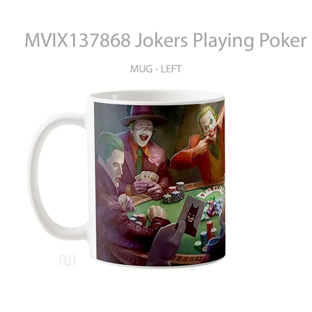 Mug Jokers Playing Poker Gelas Keramik Unik - All-side / Desain