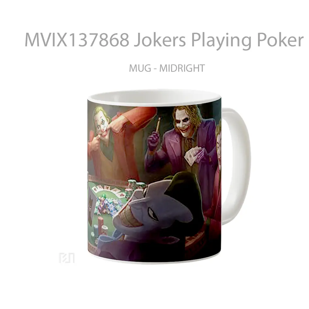 Mug Jokers Playing Poker Gelas Keramik Unik - All-side / Desain