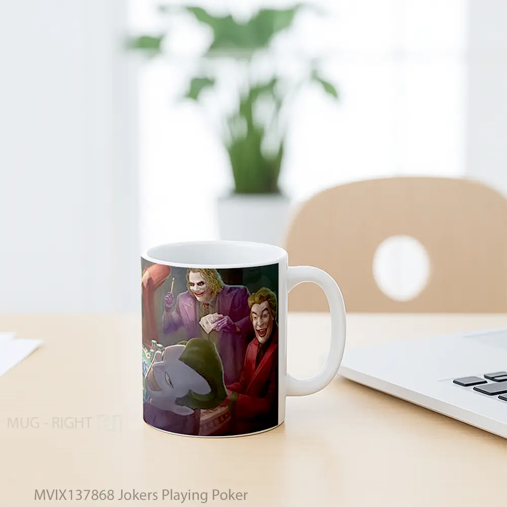 Mug Jokers Playing Poker Gelas Keramik Unik - All-side / Desain