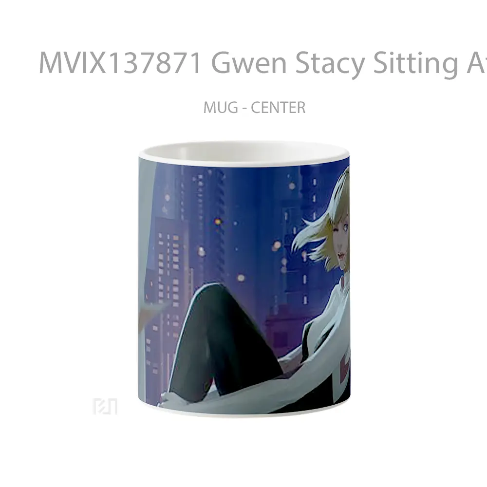 Mug Gwen Stacy Sitting At A Window Gelas Superhero