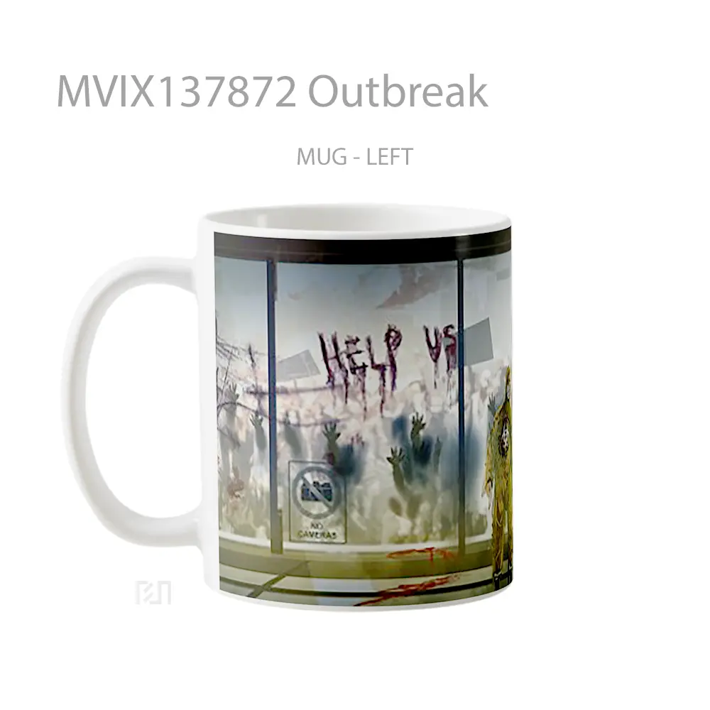 Mug Outbreak Gelas Keramik Unik - All-side / Desain