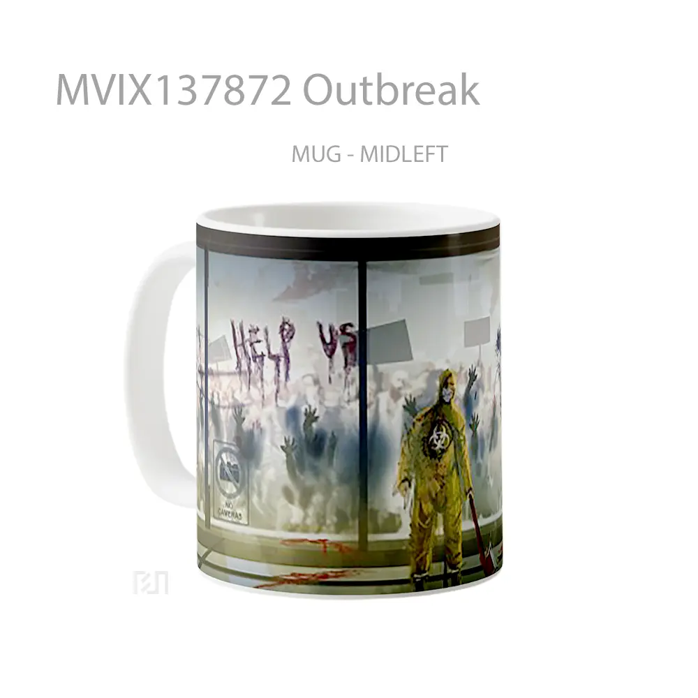 Mug Outbreak Gelas Keramik Unik - All-side / Desain