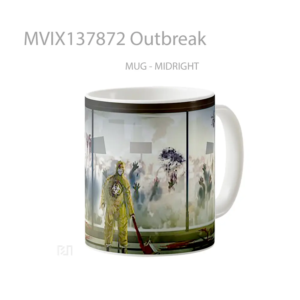 Mug Outbreak Gelas Keramik Unik - All-side / Desain