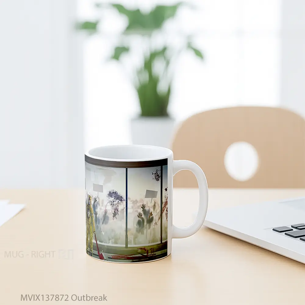 Mug Outbreak Gelas Keramik Unik - All-side / Desain