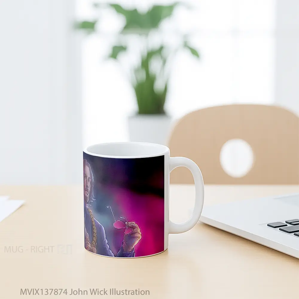 Mug John Wick Illustration Gelas Seni Modern - All-side / Desain
