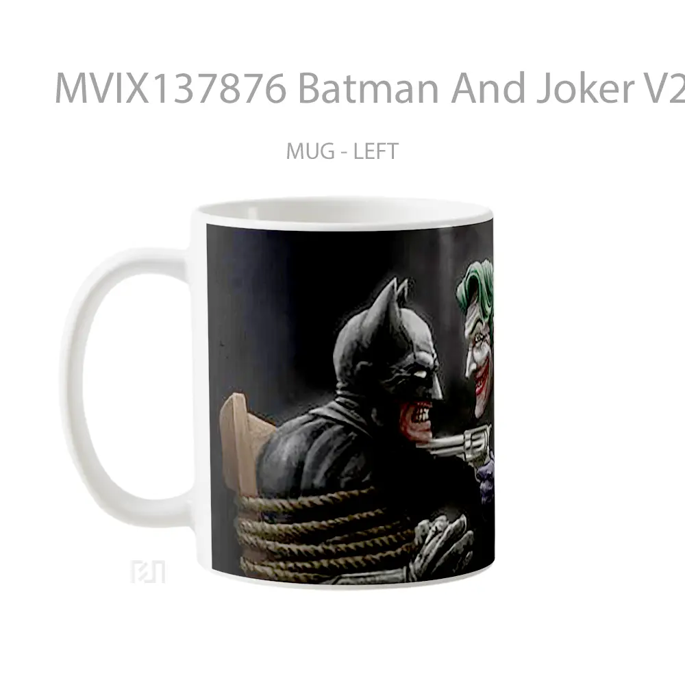 Mug Batman And Joker V2 Gelas Superhero - All-side / Desain