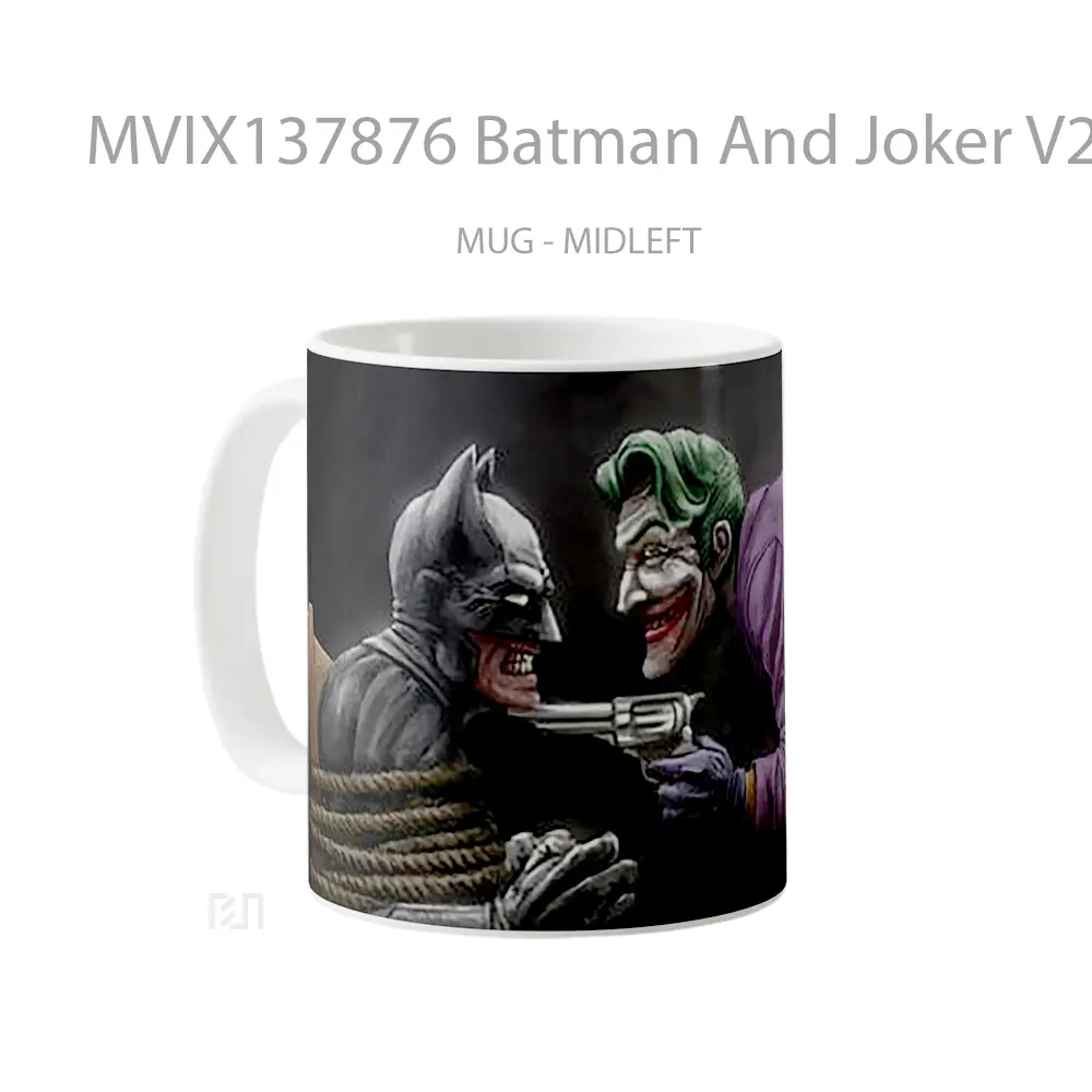 Mug Batman And Joker V2 Gelas Superhero - All-side / Desain