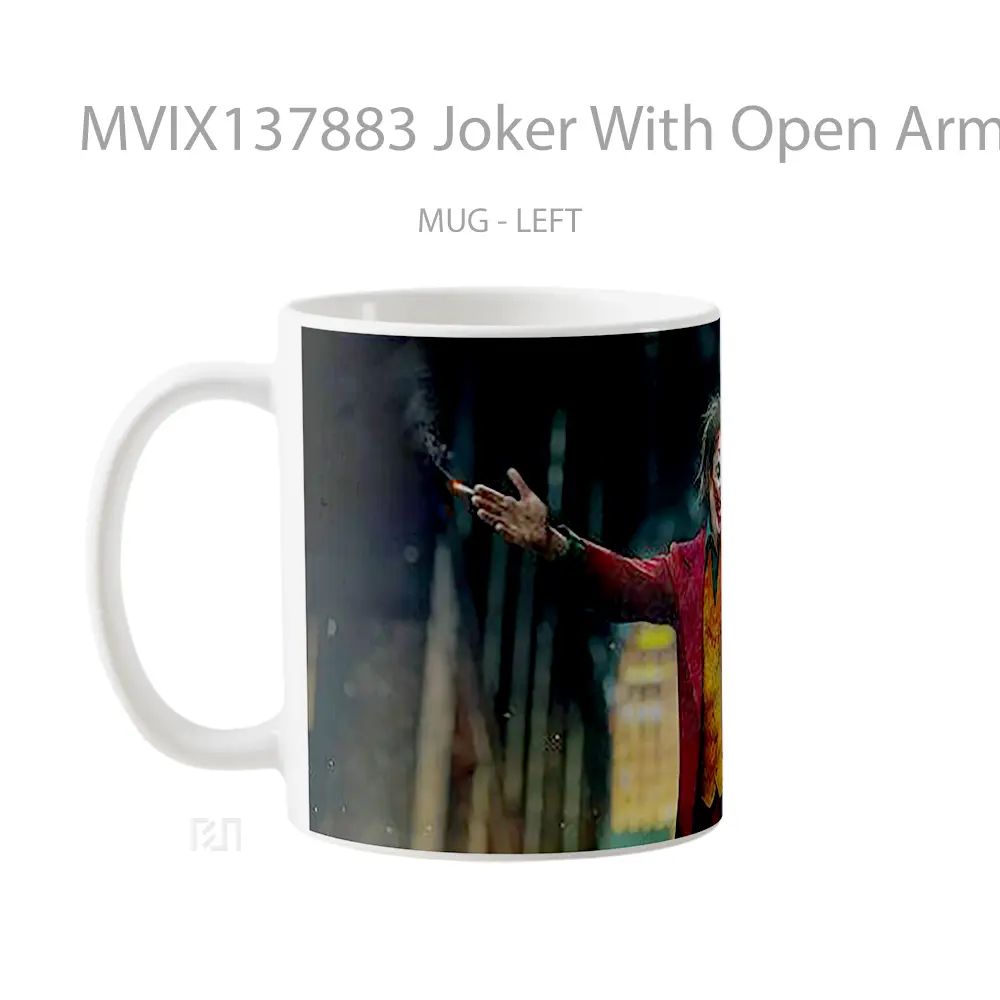 Mug Joker With Open Arms Gelas Superhero - All-side / Desain