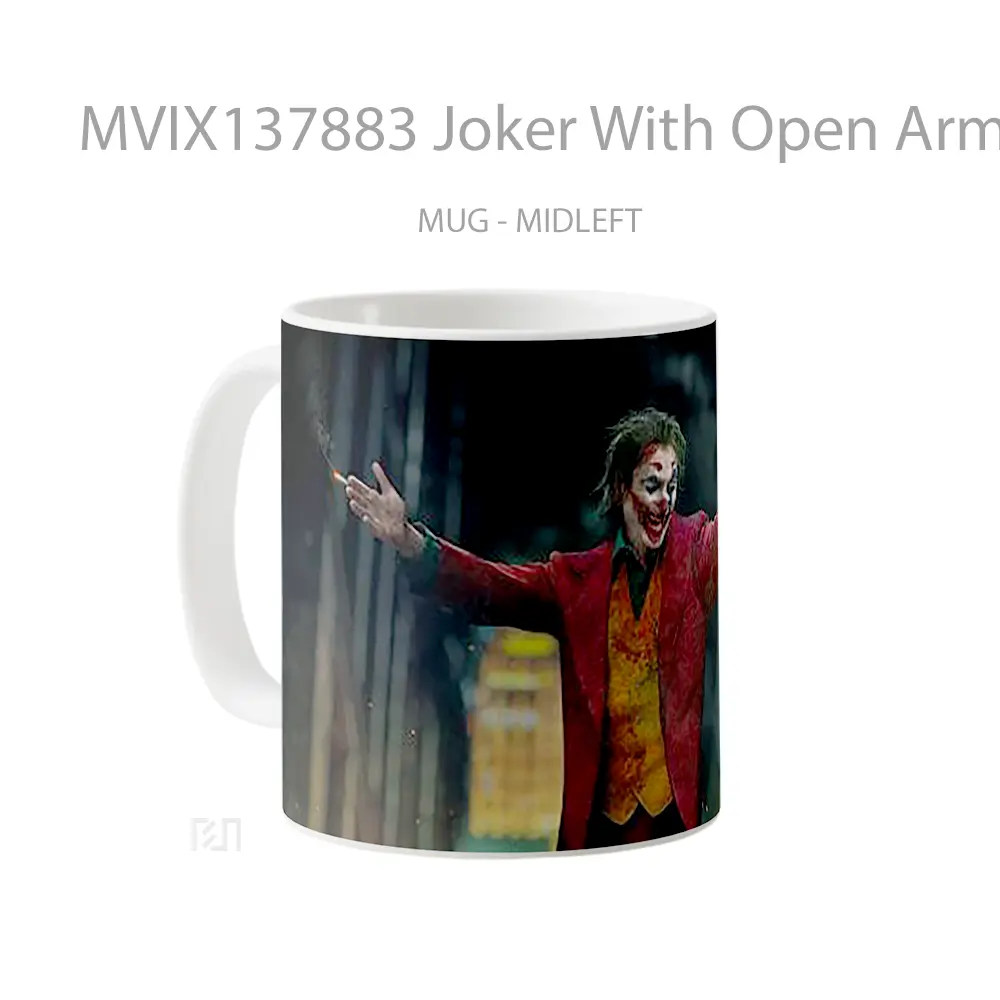 Mug Joker With Open Arms Gelas Superhero - All-side / Desain