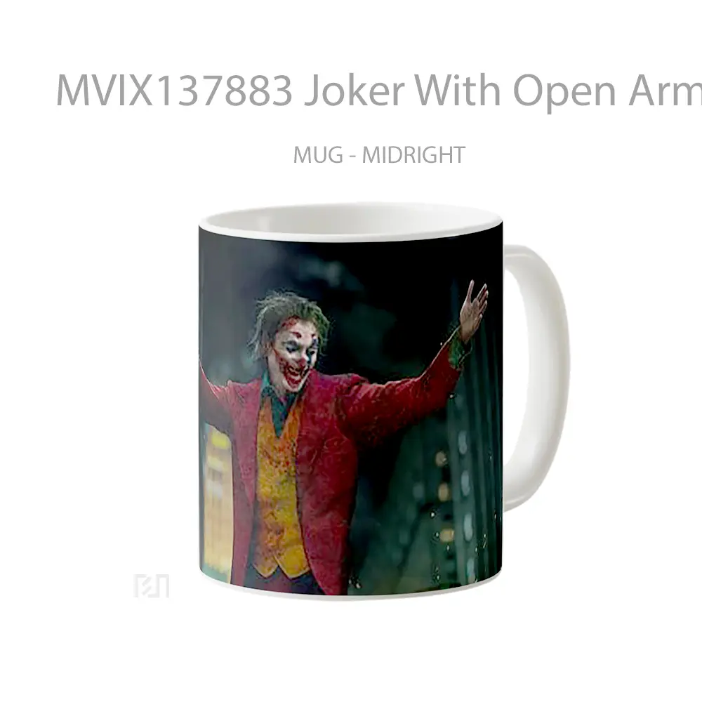 Mug Joker With Open Arms Gelas Superhero - All-side / Desain