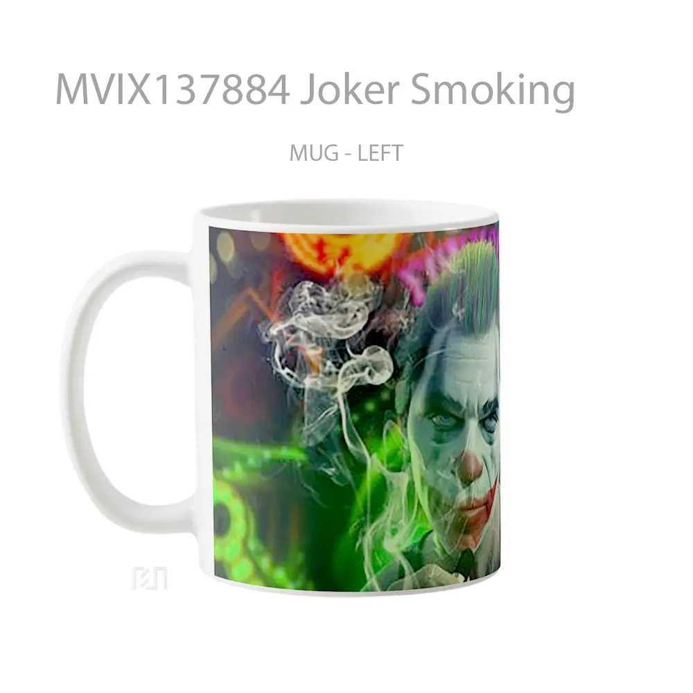 Mug Joker Smoking Gelas Superhero - All-side / Desain