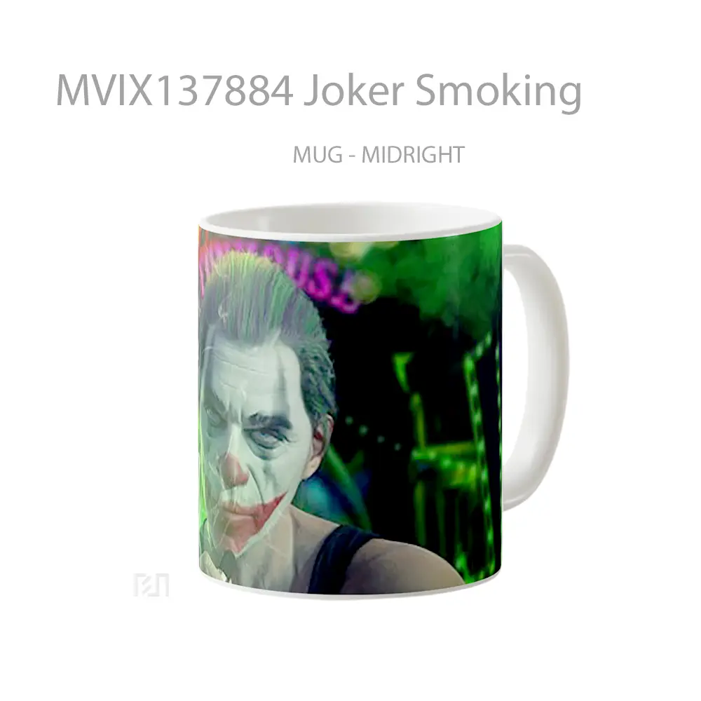 Mug Joker Smoking Gelas Superhero - All-side / Desain