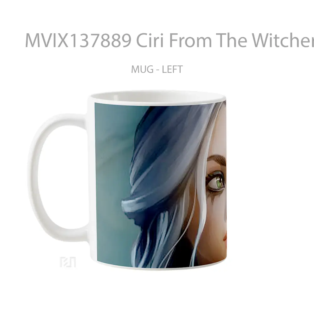 Mug Ciri From The Witcher Fanart Gelas Keramik Unik - All-side / Desain