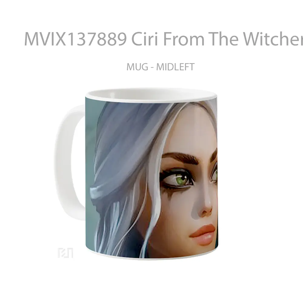 Mug Ciri From The Witcher Fanart Gelas Keramik Unik - All-side / Desain