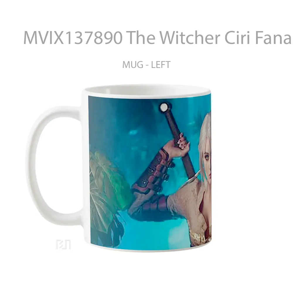 Mug The Witcher Ciri Fanart Gelas Keramik Unik - All-side / Desain