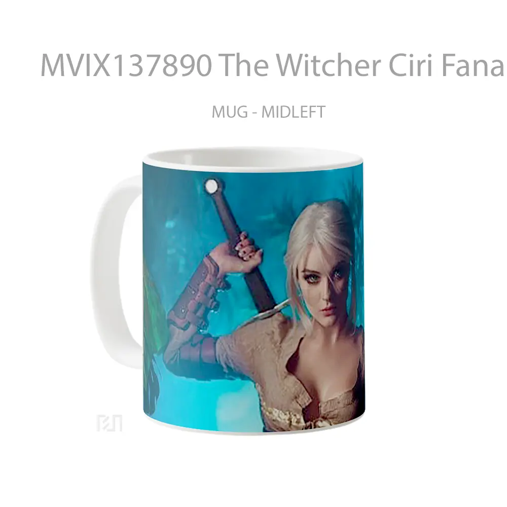 Mug The Witcher Ciri Fanart Gelas Keramik Unik - All-side / Desain