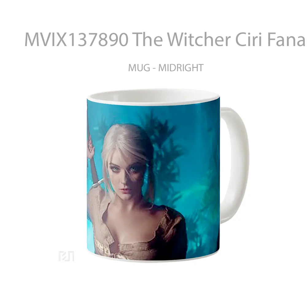 Mug The Witcher Ciri Fanart Gelas Keramik Unik - All-side / Desain