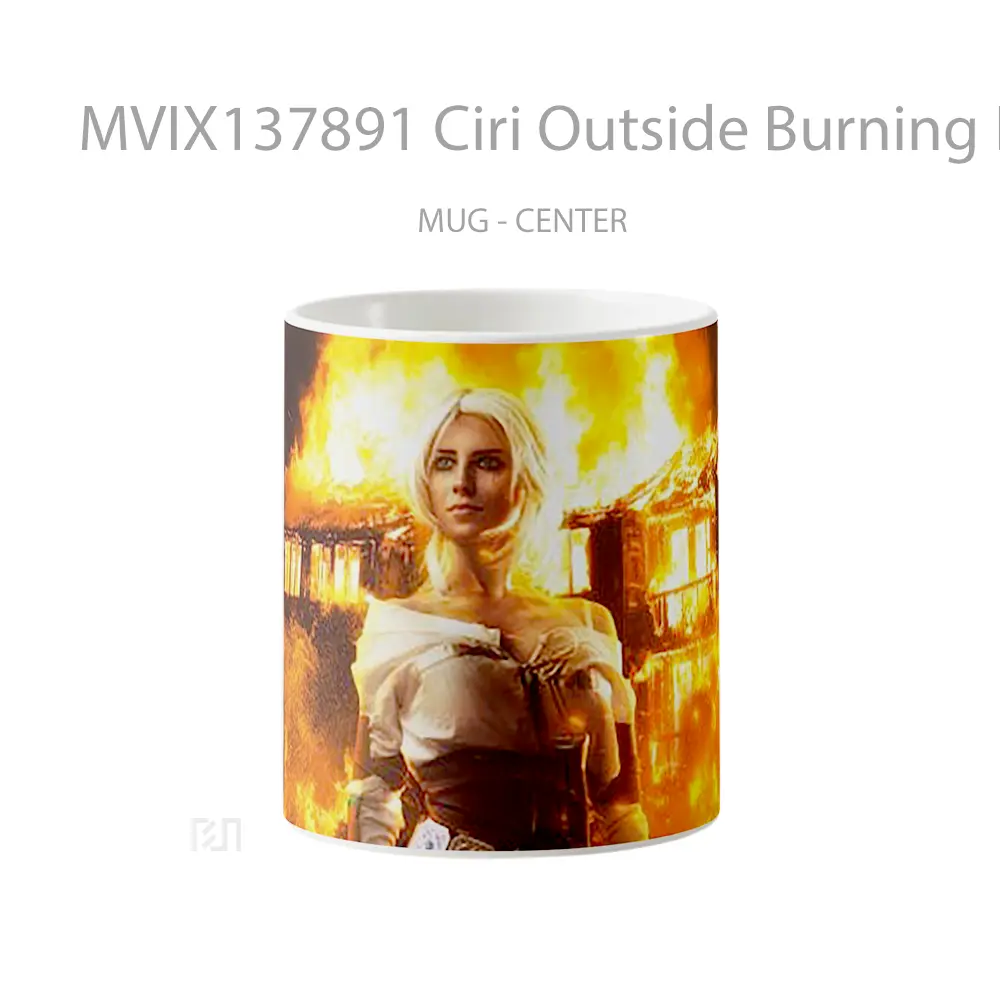 Mug Ciri Outside Burning House Gelas Keramik Unik