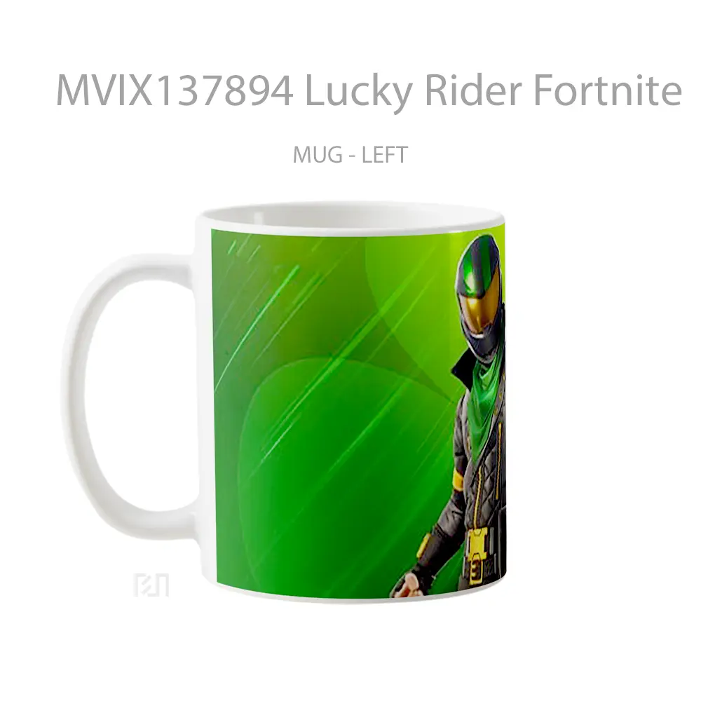 Mug Lucky Rider Fortnite Cangkir Gamer - All-side / Desain