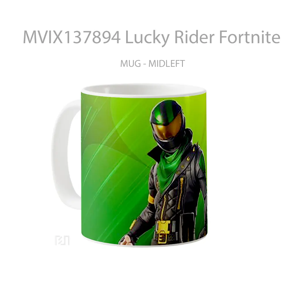 Mug Lucky Rider Fortnite Cangkir Gamer - All-side / Desain