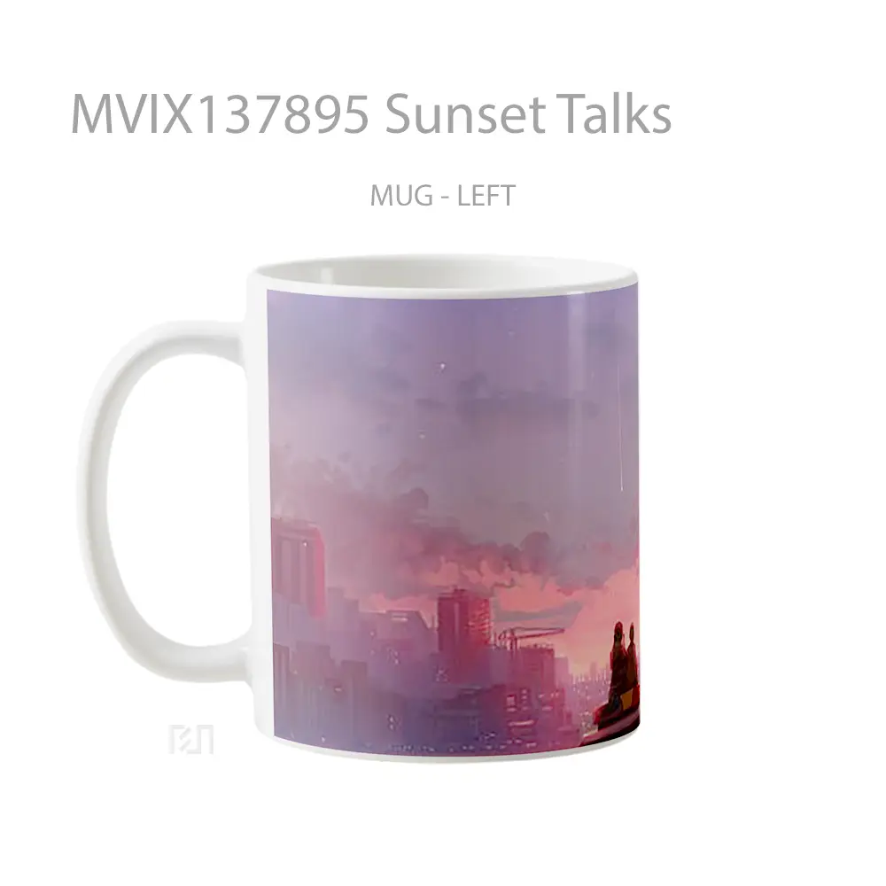 Mug Sunset Talks Gelas Pemandangan Alam - All-side / Desain