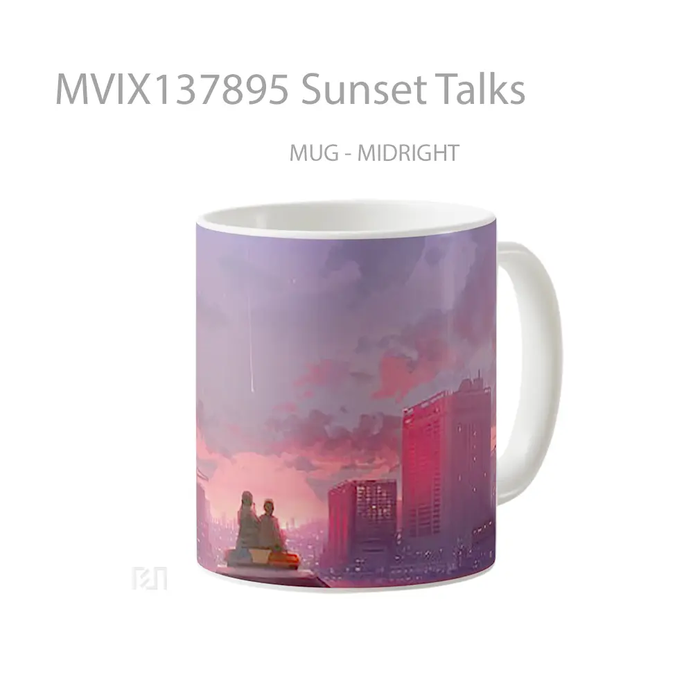 Mug Sunset Talks Gelas Pemandangan Alam - All-side / Desain