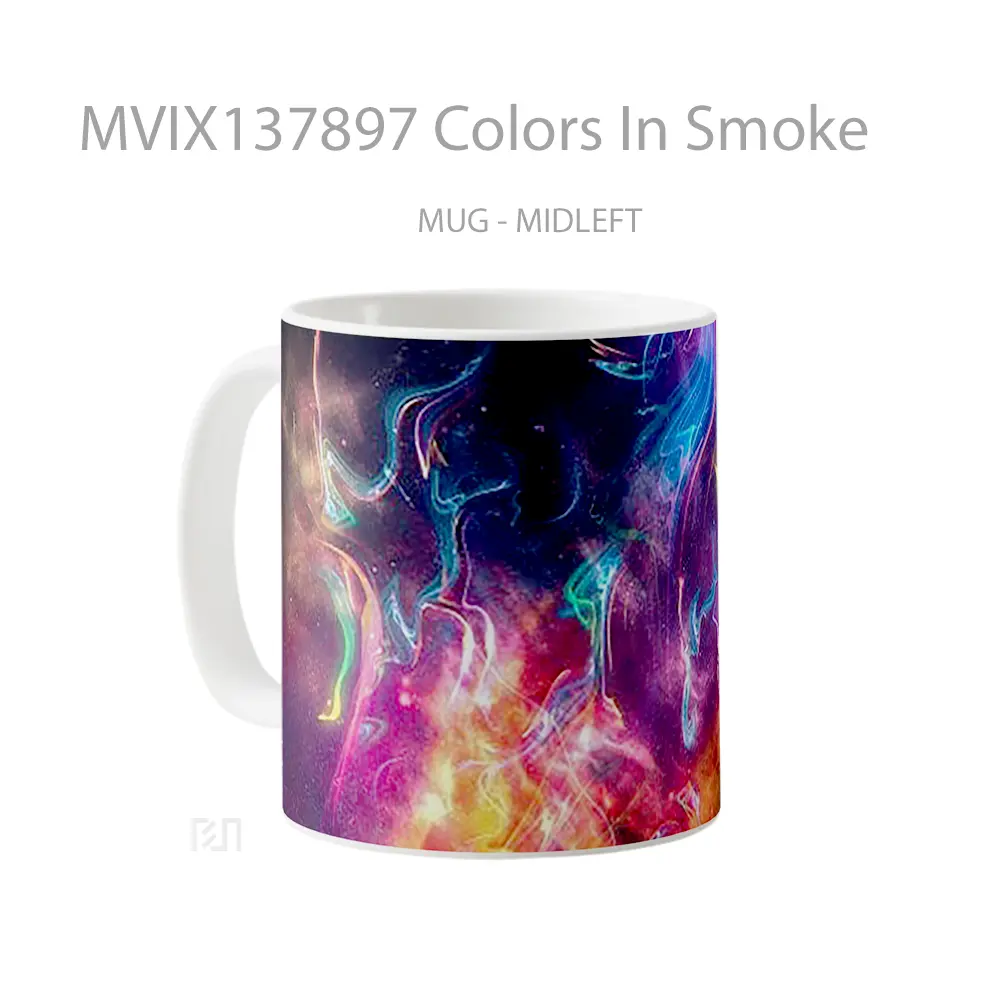 Mug Colors In Smoke Gelas Keramik Unik - All-side / Desain