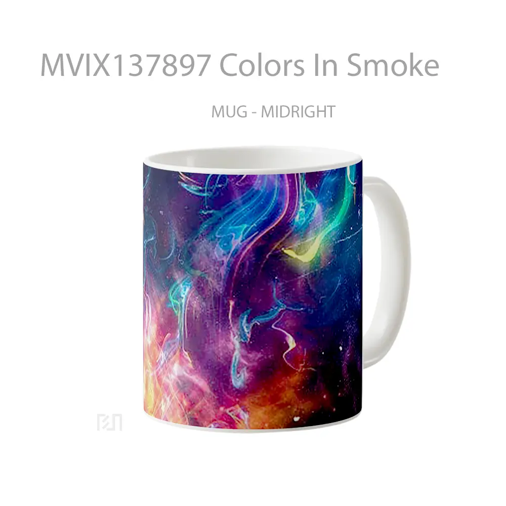 Mug Colors In Smoke Gelas Keramik Unik - All-side / Desain