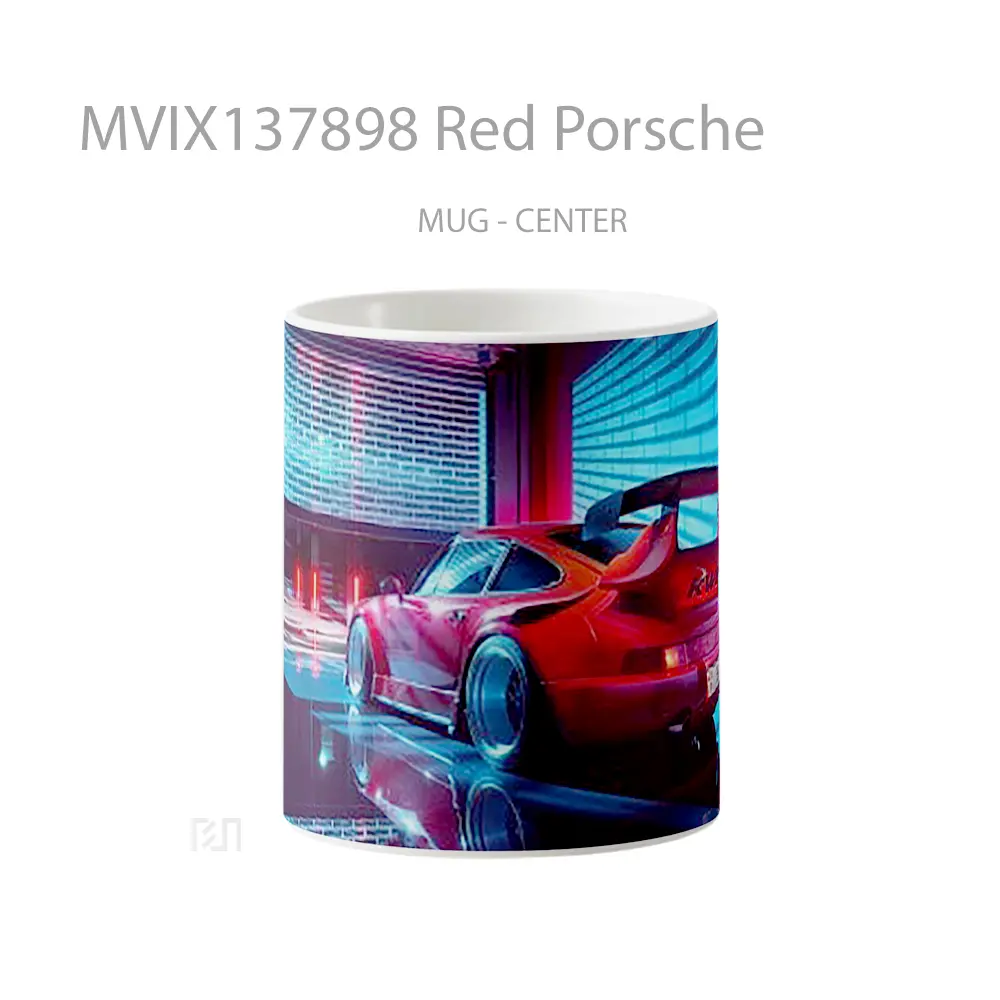 Mug Red Porsche Cangkir Mobil