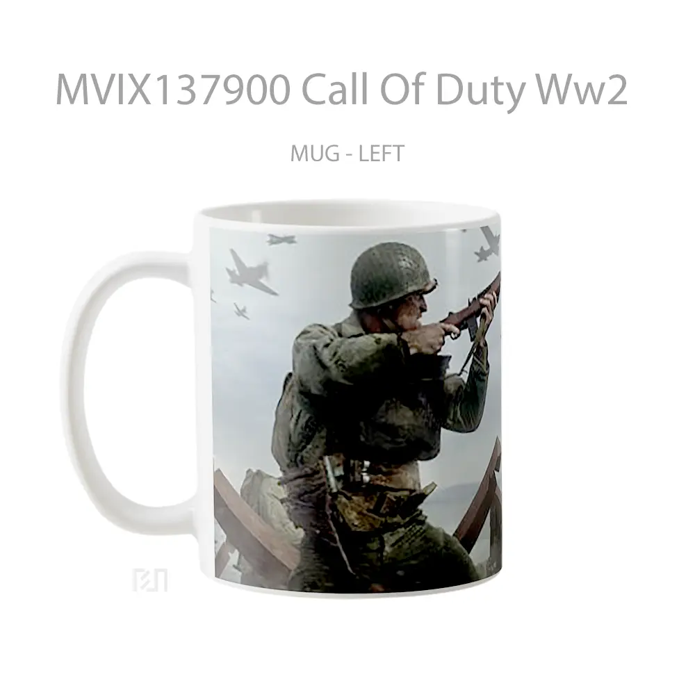 Mug Call Of Duty Ww2 Cangkir Gamer - All-side / Desain