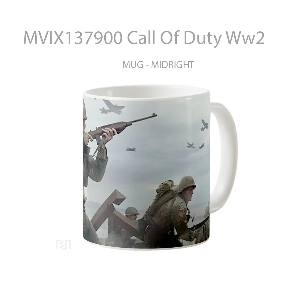 Mug Call Of Duty Ww2 Cangkir Gamer - All-side / Desain