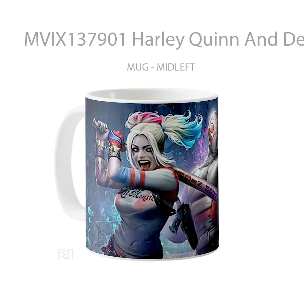 Mug Harley Quinn And Deadshot Injustice 2 Gelas Keramik Unik - All-side / Desain
