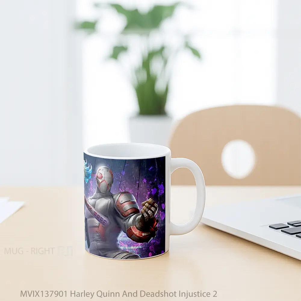 Mug Harley Quinn And Deadshot Injustice 2 Gelas Keramik Unik - All-side / Desain
