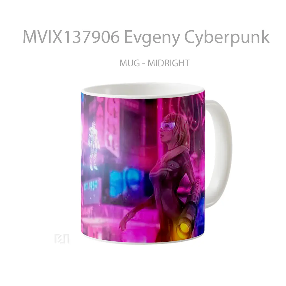 Mug Evgeny Cyberpunk Cangkir Gamer - All-side / Desain