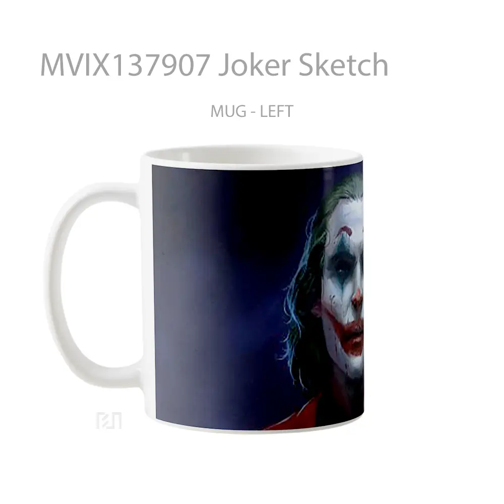 Mug Joker Sketch Gelas Superhero - All-side / Desain