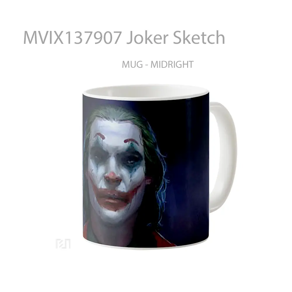 Mug Joker Sketch Gelas Superhero - All-side / Desain