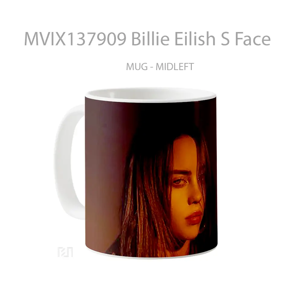 Mug Billie Eilish S Face Gelas Selebriti - All-side / Desain