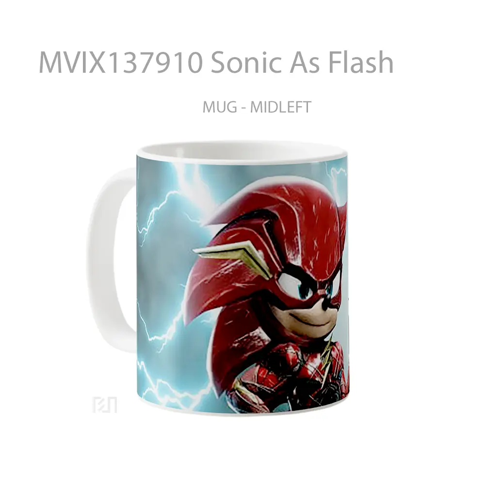 Mug Sonic As Flash Gelas Superhero - All-side / Desain