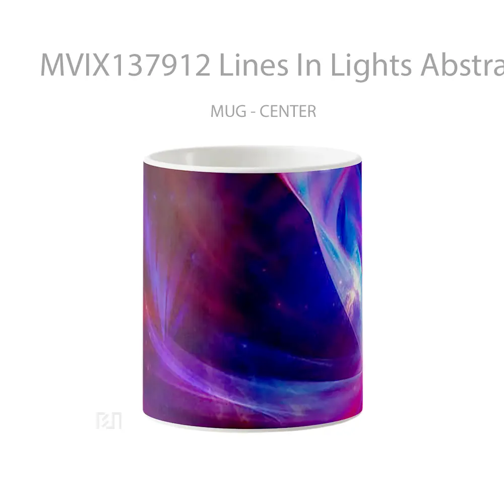 Mug Lines In Lights Abstracts Gelas Keramik Unik