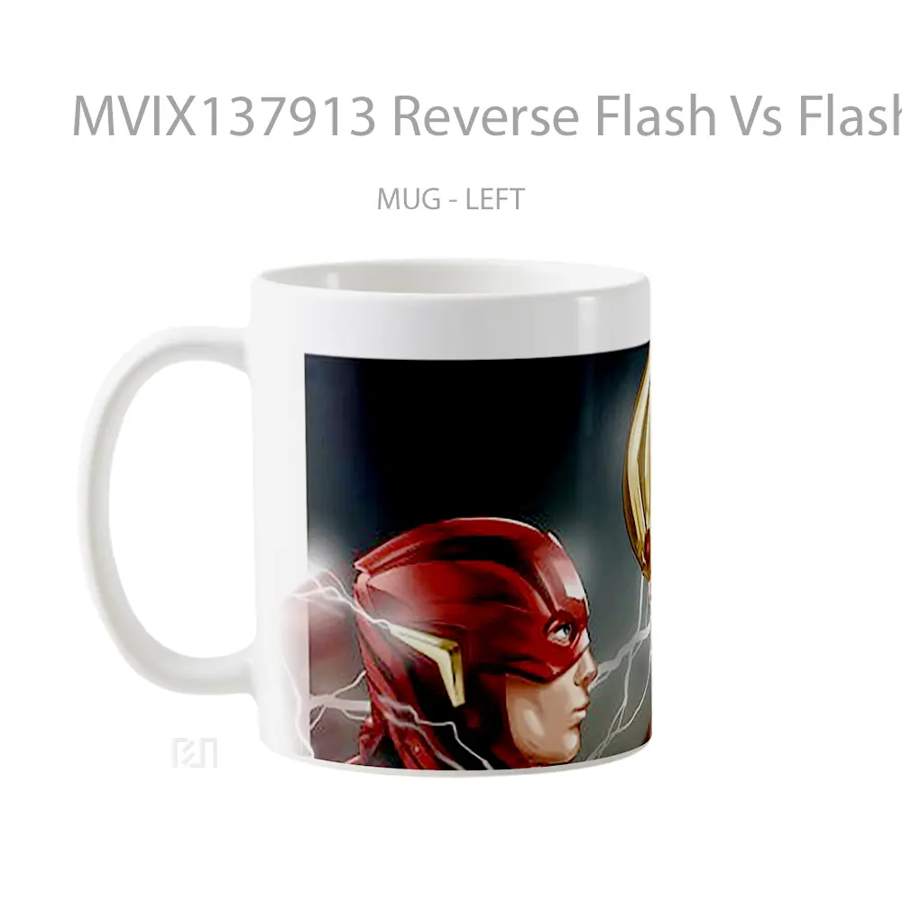 Mug Reverse Flash Vs Flash Gelas Superhero - All-side / Desain