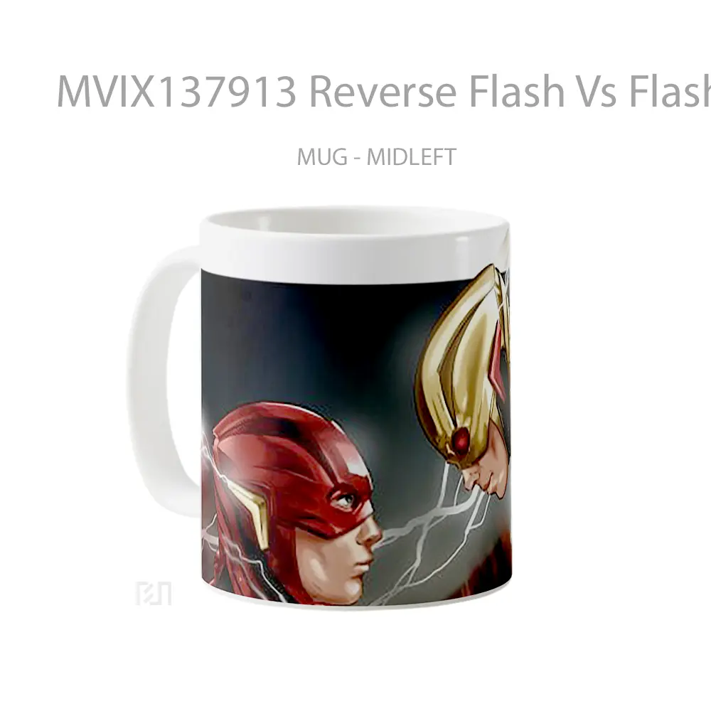 Mug Reverse Flash Vs Flash Gelas Superhero - All-side / Desain