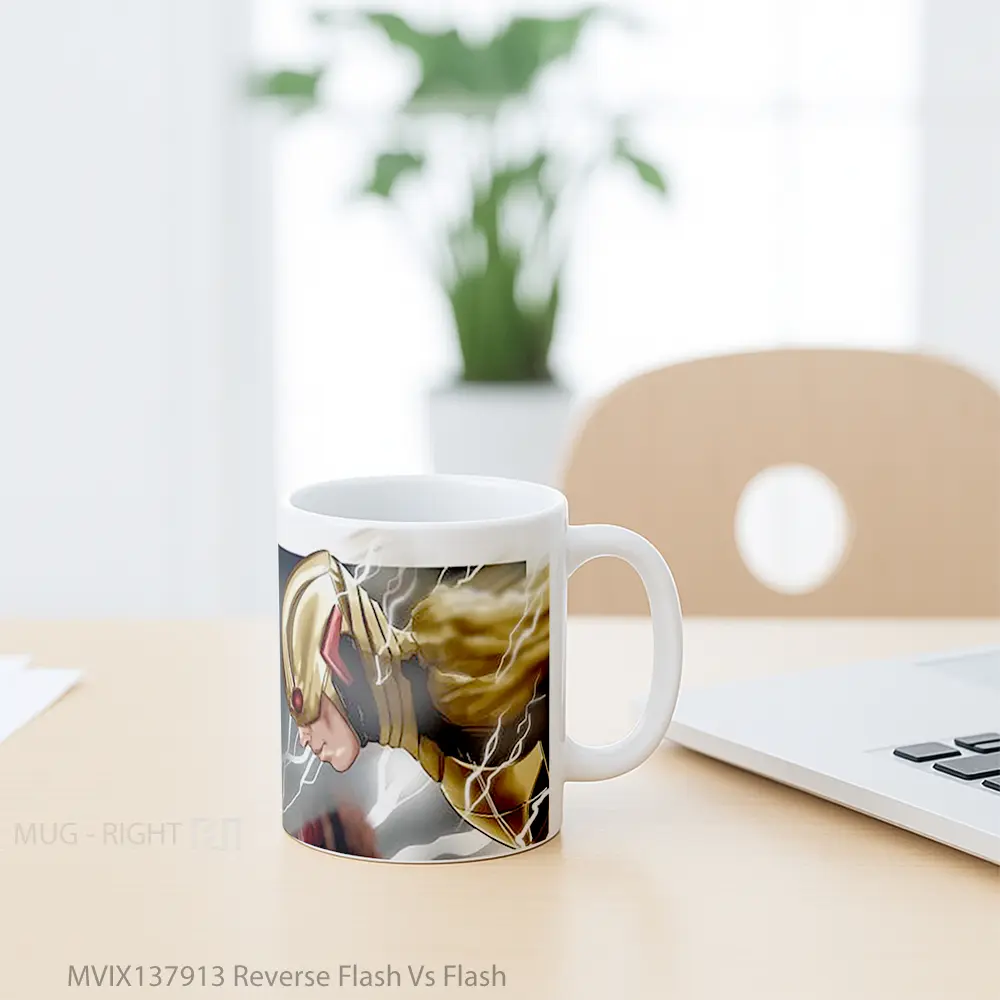 Mug Reverse Flash Vs Flash Gelas Superhero - All-side / Desain