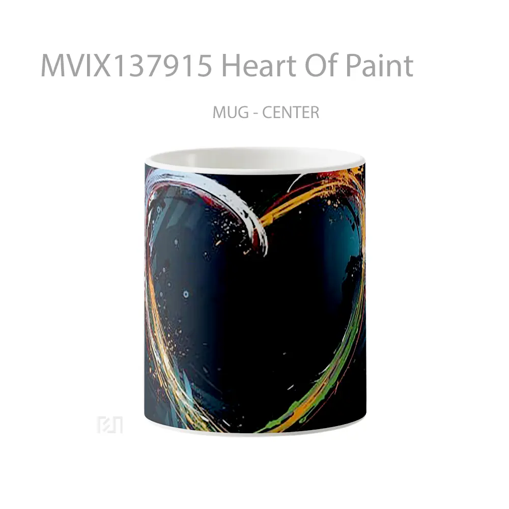 Mug Heart Of Paint Gelas Keramik Unik