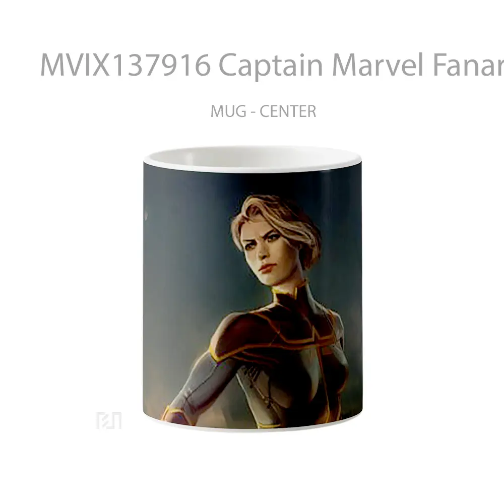 Mug Captain Marvel Fanart V3 Gelas Superhero